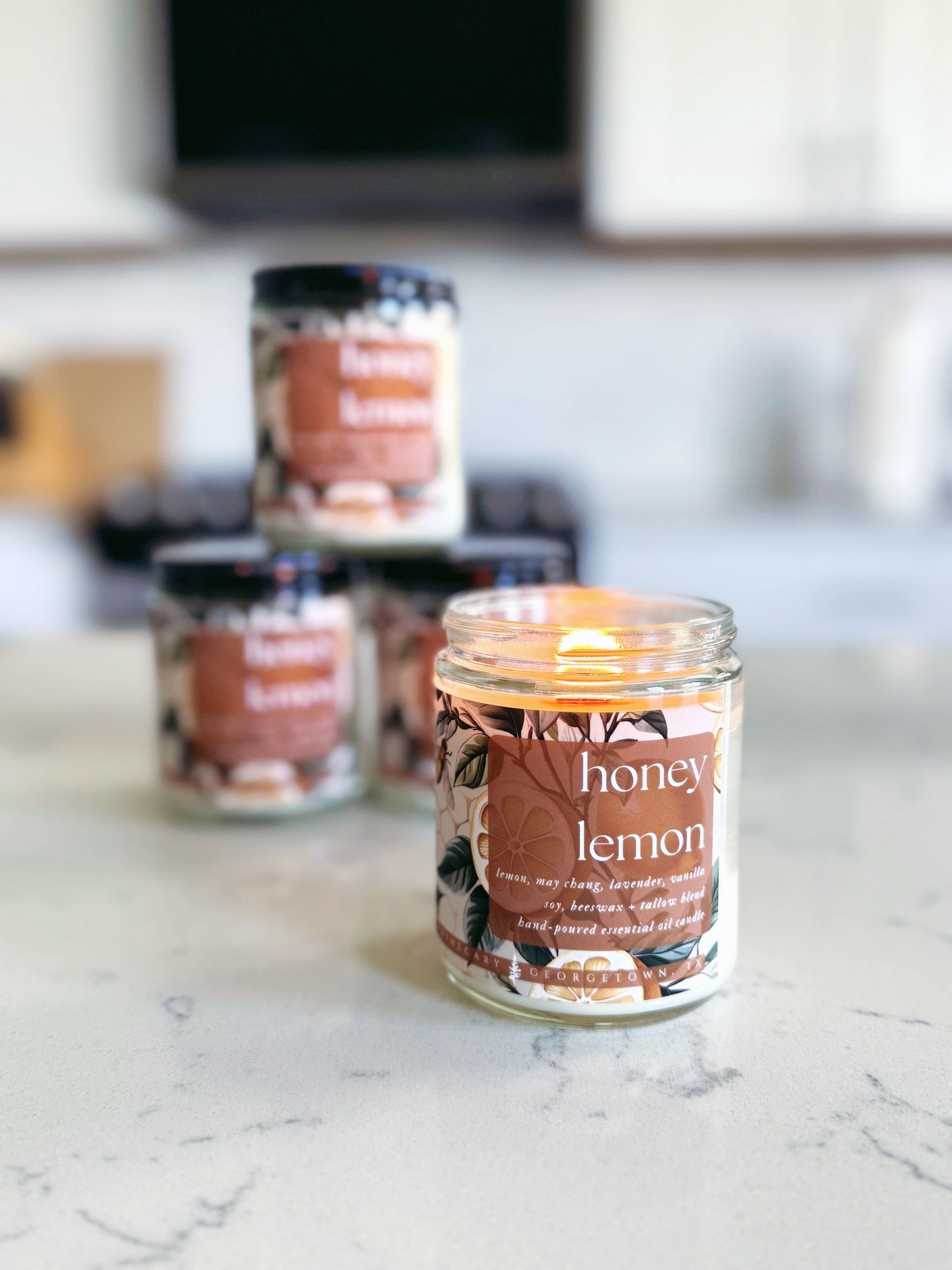Wooden Wick Candle | Soy + Beeswax Blend