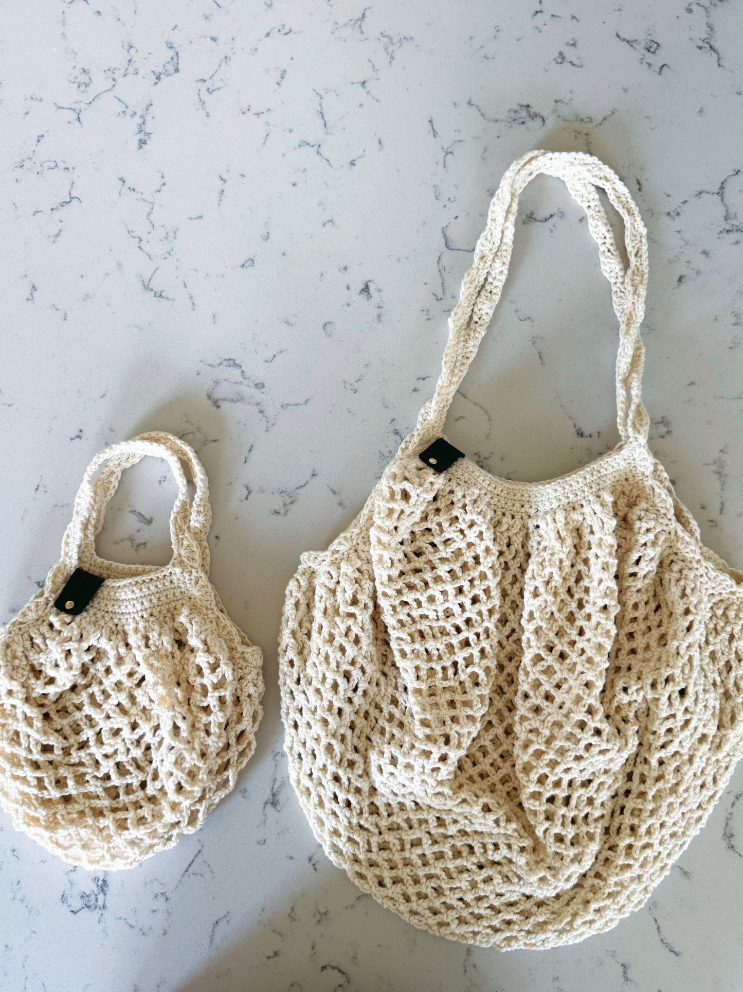 Large Market Tote | 100% Cotton Crochet