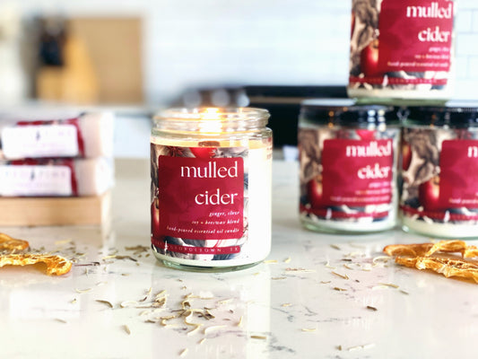 Mulled Cider Soy + Beeswax Blend Candle | SEASONAL Wood Wick Candle