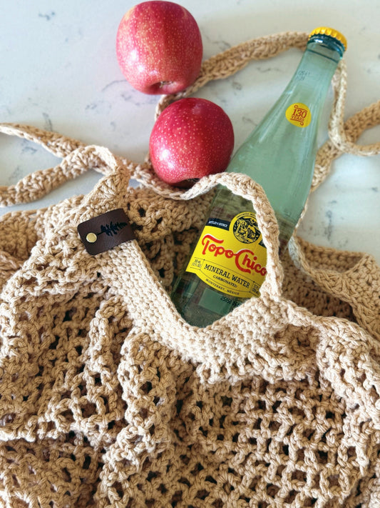 Large Market Tote | 100% Cotton Crochet